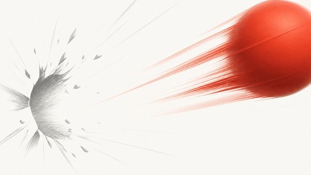 forcefully. An object being forcefully ejected from the frame with motion trails. mobility guides, transit brochures, designed for transport & logistics marketing, used by clinicians.