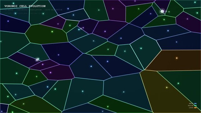 Generative Cellular Voronoi Diagram Evolution
