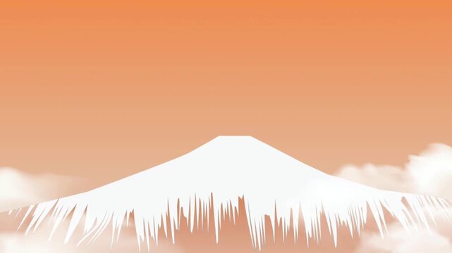 Minimalist Silhouette of Mount Fuji 4K