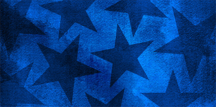 dark blue grunge backdrop with layered star shape patterns