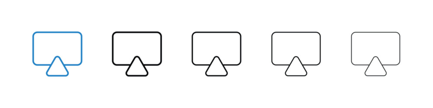 Airplay icon bundle vectors illustrations
