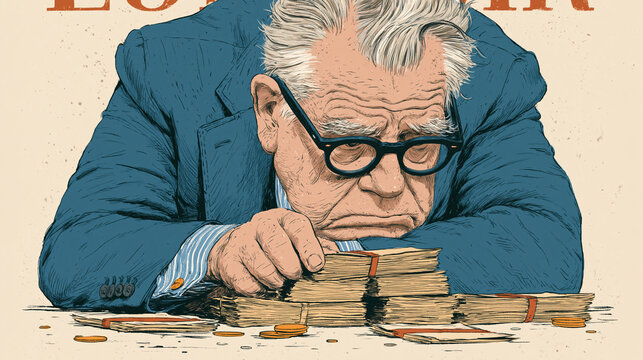 A financial advisor carefully examines a stack of government bonds, highlighting their role in a conservative investment portfolio. The background features a clean, neutral space with ample room for