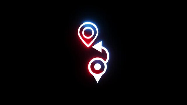 Direction location icon animation.