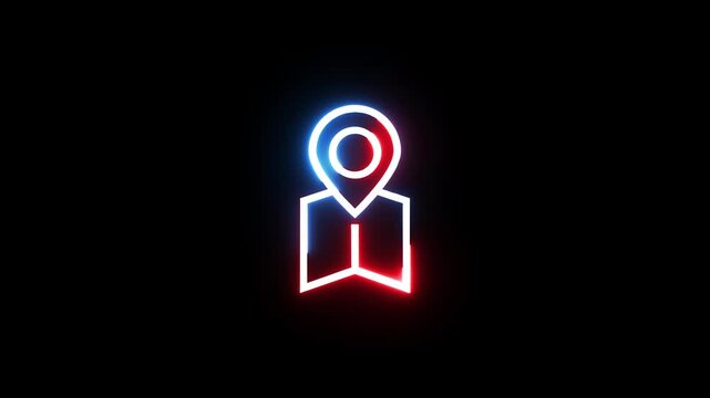 Direction location icon animation.