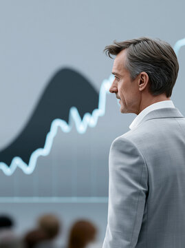 An editorial-style photograph of a financial seminar focused on conservative investments, with government bonds prominently featured as a safe and reliable option