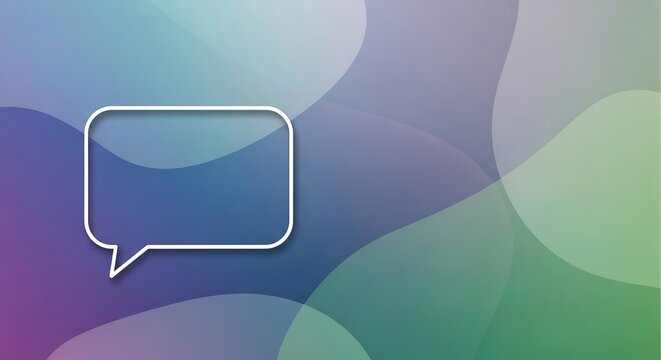 Speech bubble icon on colorful abstract background