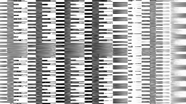 Black And White Linear Pattern With Repeating Horizontal Bar Elements A Geometric Design
