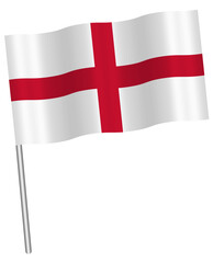 Fototapeta premium flag of England waving icon vector