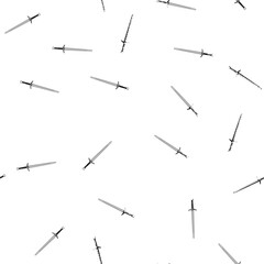 Naklejka premium pattern weapon medieval sword cartoon. battle steel, sharp knife, knight old weapon medieval sword sign vector