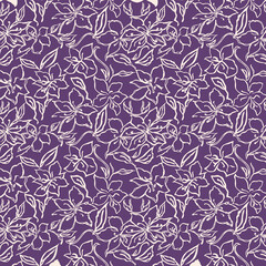 Fototapeta premium Luxury Frangipani Botanical Seamless Pattern