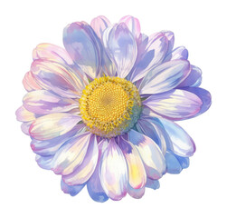 Obraz premium PNG Vibrant watercolor daisy illustration