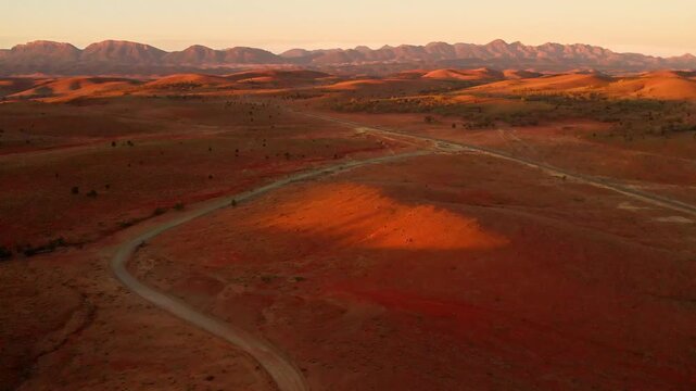 Aerial View of Razorback Lookout- Ikara Flinders Ranges National Park, South Australia, Australia
