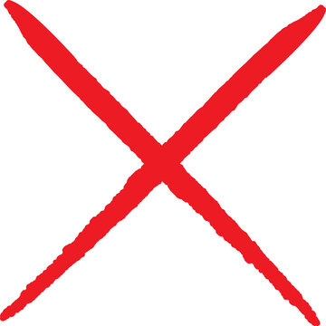 Red Cross Symbol Mark on White Background