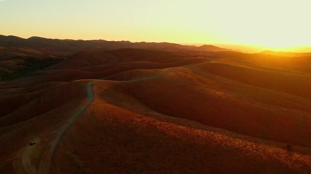 Aerial View of Razorback Lookout- Ikara Flinders Ranges National Park, South Australia, Australia