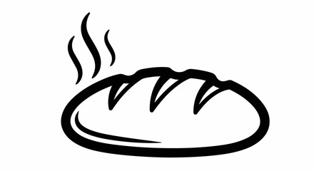 Fototapeta premium Steaming Hot Crusty Bread Loaf.