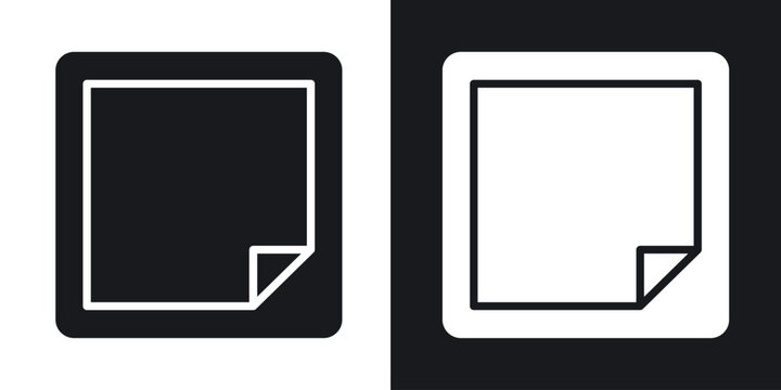 Nicotine patch icons in solid black and white collection