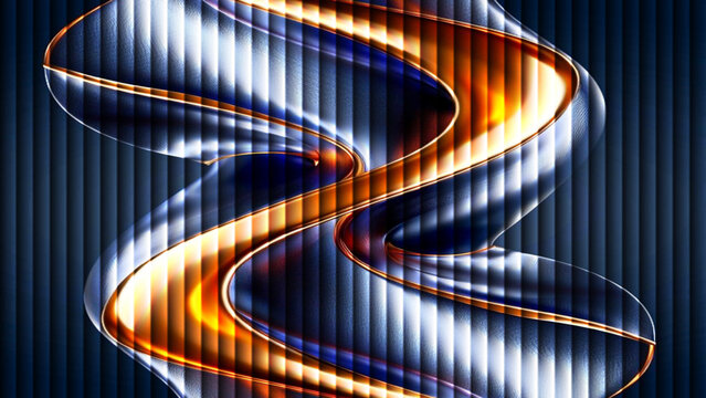 Colorful abstract road illustration with curved wave path, spiral rainbow design, orange yellow and black vector art wallpaper concept