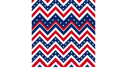 Obraz premium 4th july Independents day Patriotic chevron pattern, red white blue stars, American flag design, vector background isolated on White Background Editorial EPS