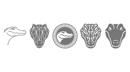 Five animal head icons in profile. © MUSTAKIM