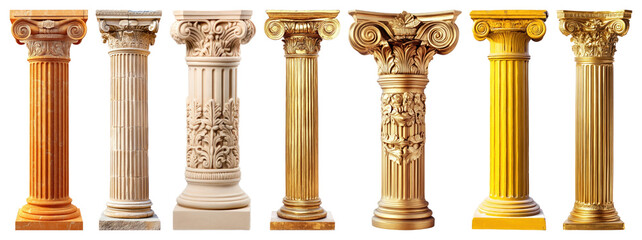 Naklejka premium PNG Elegant classical architectural columns on transparent background