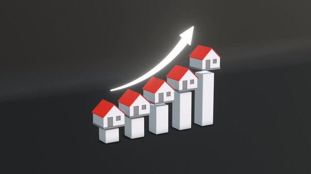 Rising Property Prices, Real Estate Market on the Rise. Full HD. 4K