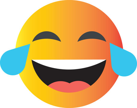 Printlaugh, icon, lol, face, emoticon, happy, concept, flat, emotion, signs, smile, eye, close, symbol, vector, fun, illustration, cheerful, mouth, yellow