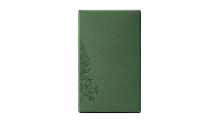 Fototapeta premium Minimalist green leafy texture packaging design with natural botanical pattern