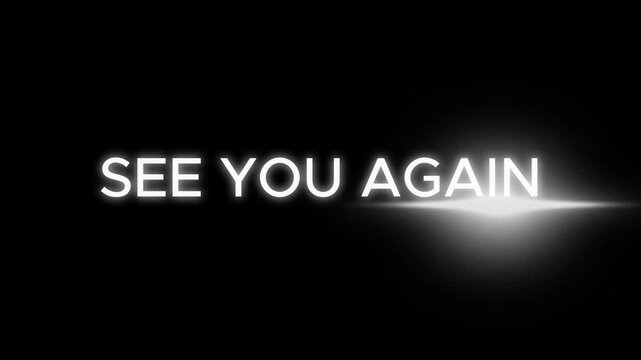 Animated See You Again Text for Video Outro