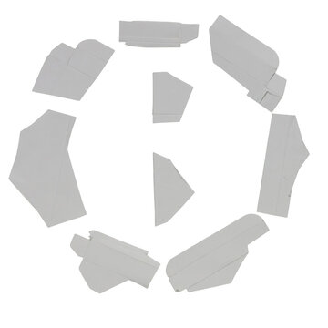 Geometric polygon shape interlocking puzzle pieces vector