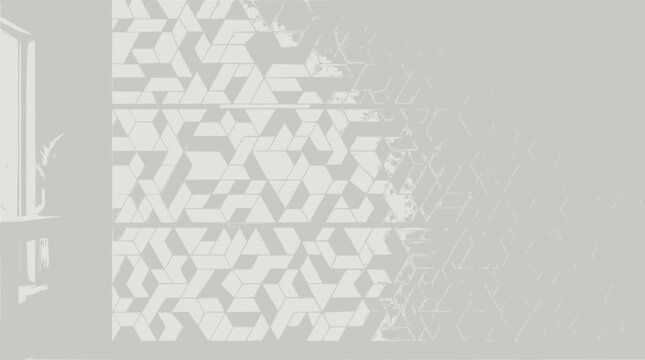 Geometric Pattern Dissolving into Background - Abstract Background