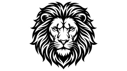 Obraz premium The lion AiGoogle he nanang illustration faces forward in a powerful display.