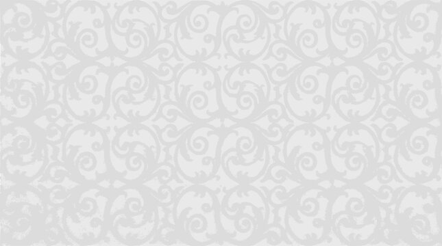Elegant Damask Pattern Background in Subtle Gray Tones