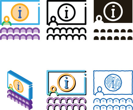 lector information blackboard icon designs vector. lector information blackboard sign. color symbol