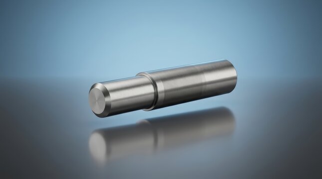 Guide pin 3D render, industrial alignment pin, precision guiding component, CNC guide shaft, mechanical locator pin, hardened steel alignment pin