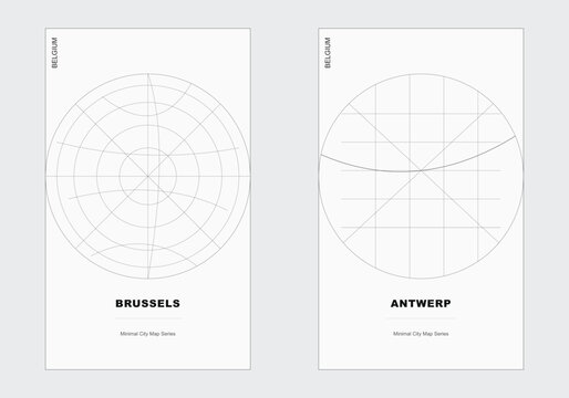 Minimalist grid design vector poster template geometric sphere wireframe layout