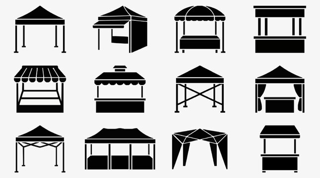 Various Outdoor Canopy Tent Structures.