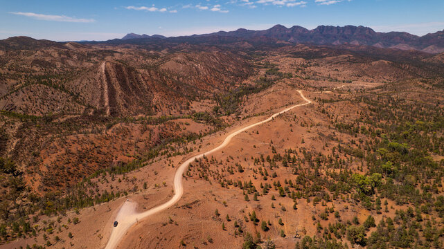 Aerial View of Bunyeroo Valley. Flinders Ranges. Australia