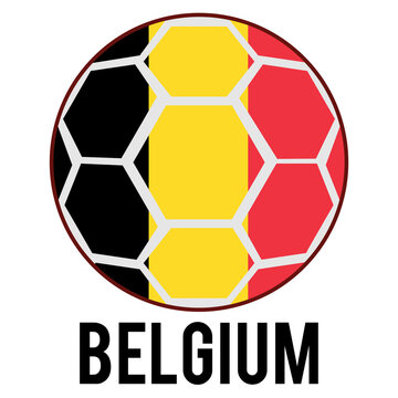 Belgium Flag on a Soccer Ball Design as a Participant of Soccer World Championship 2026