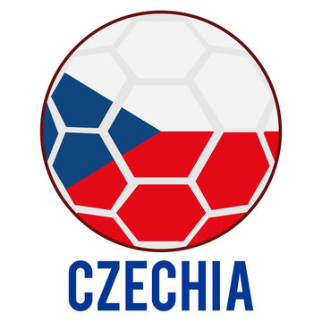 Czechia Flag on a Soccer Ball Design as a Participant of Soccer World Championship 2026