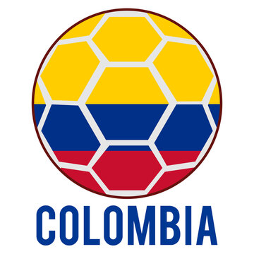Colombia Flag on a Soccer Ball Design as a Participant of Soccer World Championship 2026