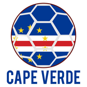 Cape Verde Flag on a Soccer Ball Design as a Participant of Soccer World Championship 2026