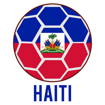 Haiti Flag on a Soccer Ball Design as a Participant of Soccer World Championship 2026
