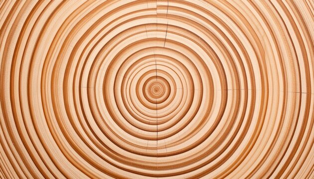 Concentric Wood Grain Circles Creating a Hypnotic Textured Background