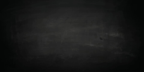 A dark, textured chalkboard with subtle smudges and a vignette effect, perfect for displaying notes, drawings, or educational content. © MdShakibAhamed