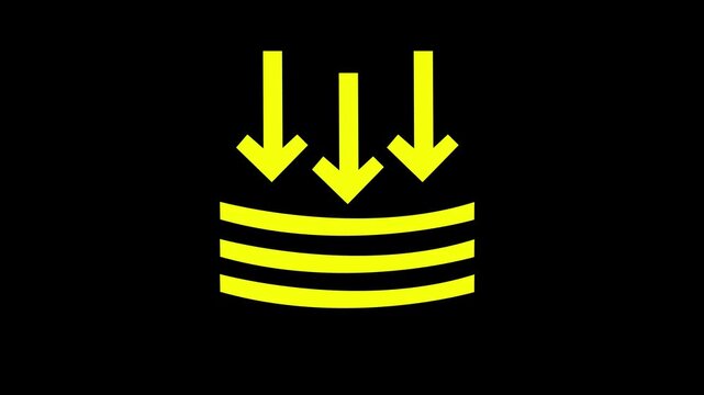 external pressure icon, vector sign black background.