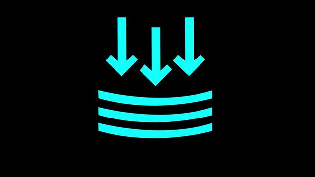 external pressure icon, vector sign black background.