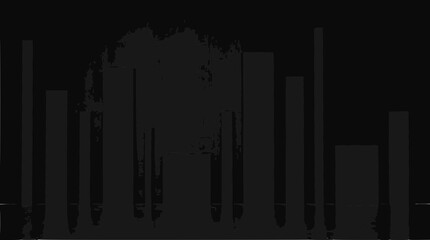 Naklejka premium Abstract city skyline silhouette, modern architecture, dark background, graphic art