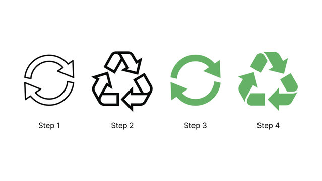Recycle arrows icon. Circular refresh symbol. Sustainability sign. Recycling pictogram for eco, reuse, environment, loop and waste management design.
