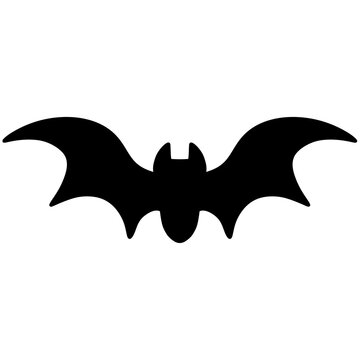 Cartoon illustration of a black bat