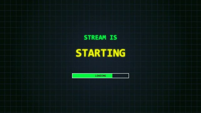 Stream Is Starting Animated Loading Screen with Progress Bar